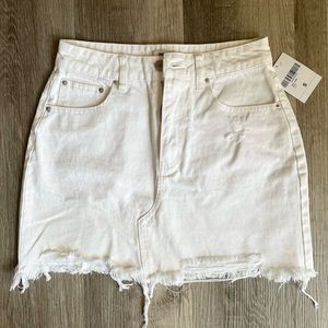 Forever 21 white denim skirt